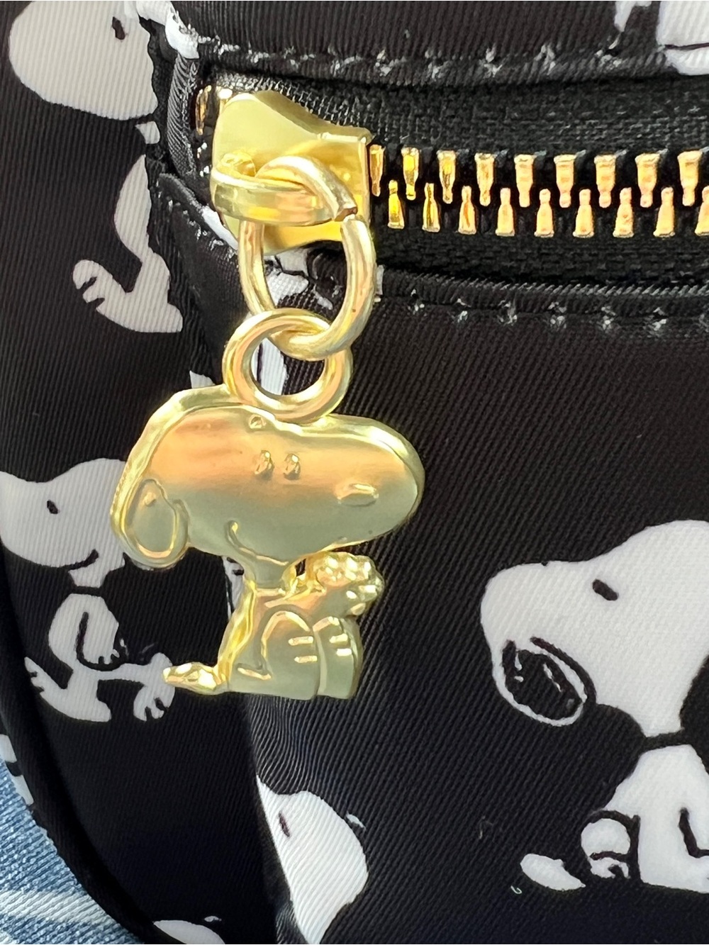 Black Snoopy Print Mini Backpack - Picture 3 of 4